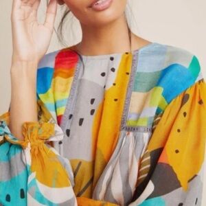 BL-nk for Anthropologie Miranda Peasant Blouse size 1x